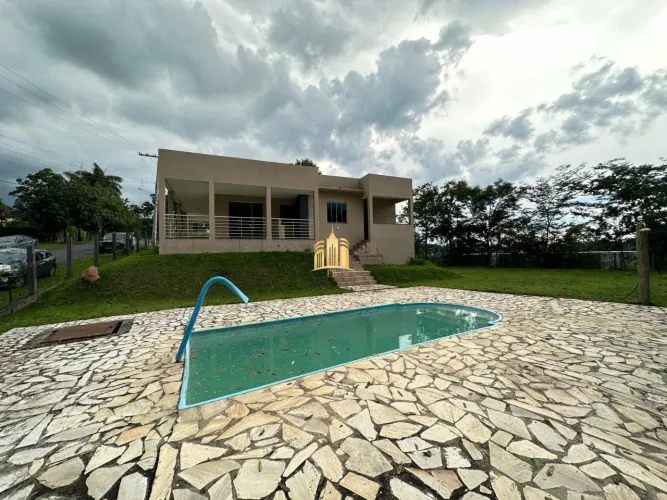 Casa à Venda no Solar das Palmeiras, Esmeraldas ? 2 Quartos, Suíte, Piscina, 1150m², R$740