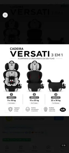 Cadeirinha infantil semi nova