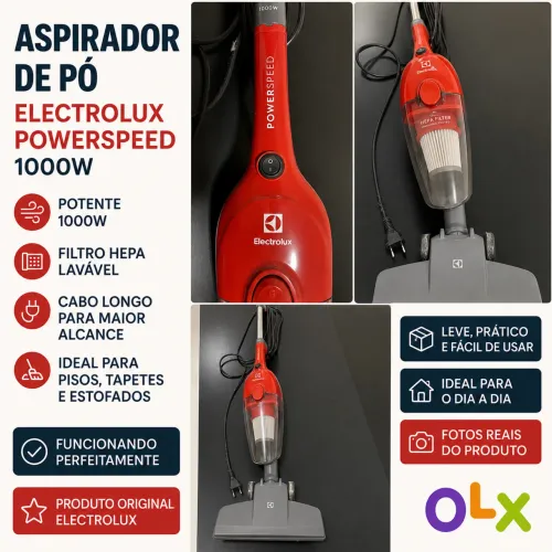 Aspirador de Pó Electrolux PowerSpeed 1000W - Funcionando Perfeitamente