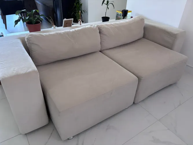 Sofá Retrátil bege 2,30