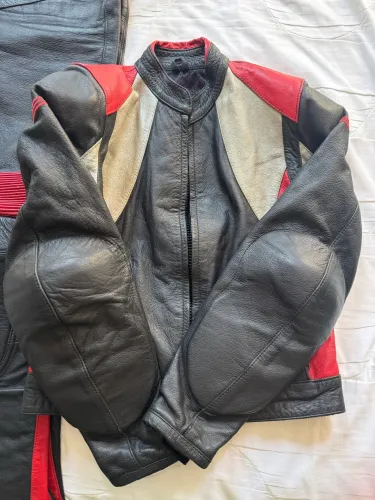Roupa de couro motocicleta 