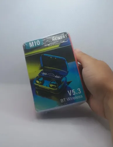 Fone de ouvido Bluetooth TWS M10 com estojo carregador