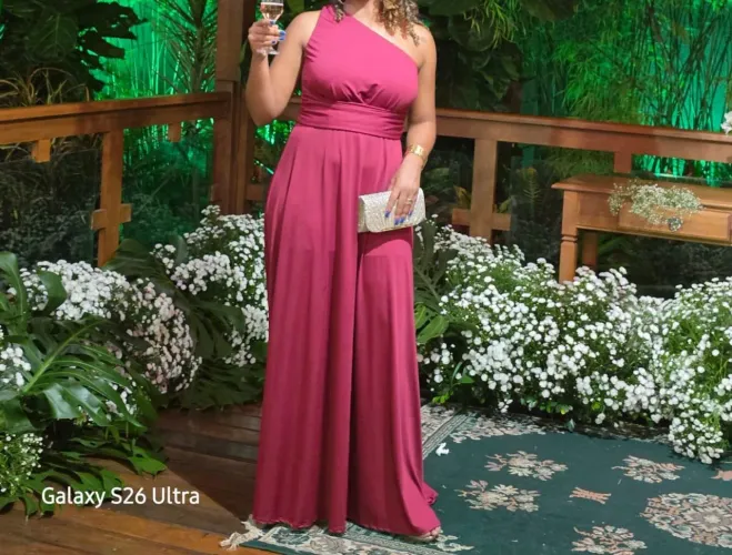 Vestido Longo de Festa Marsala - Tamanho Único