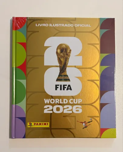 Álbum Dourado Copa 2026 com 748 Figurinhas Sem Repetição