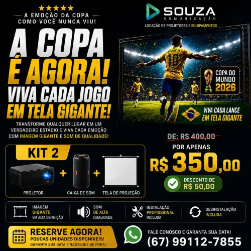Projetor Locação Brasil Copa Karaokê