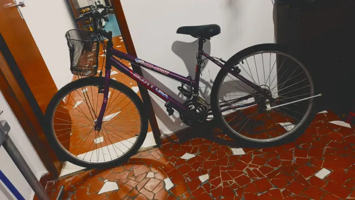 Bicicleta feminina aro 26 com cestinha