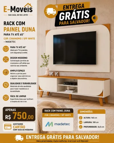 Rack com painel