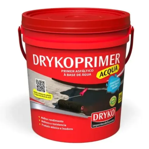 Primer Asfáltico para Mantas Base Água Drykoprimer Dryko 18L