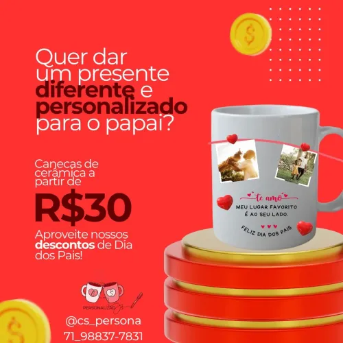 Caneca personalizada - Dia dos Pais