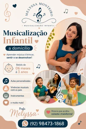 Aula de Musicalização infantil a domicílio
