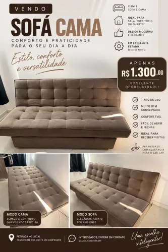 Sofá cama 3 lugares