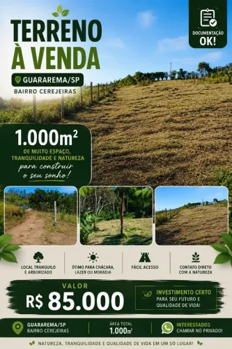Terreno em Guararema 1000m² 