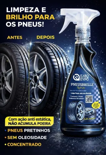 Limpa Pneus, pretinho, silicone, carnaúba, lavagem, 