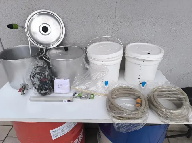 Kit Completo Cerveja Artesanal - Panelas, Fermentadores, Chiller e Controlador