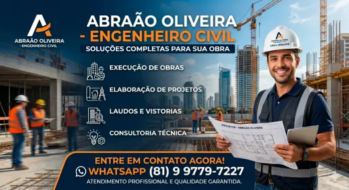 Engenheiro Civil - Construção, Reformas, Supervisão e Projetos.