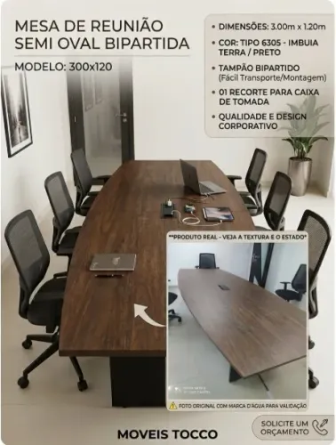 MESA DE REUNIÃO (MÓVEIS TOCCO)