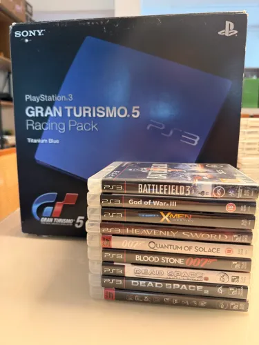 PlayStation 3 Gran Turismo 5 (CIB Serial) + 9 jogos Tier A