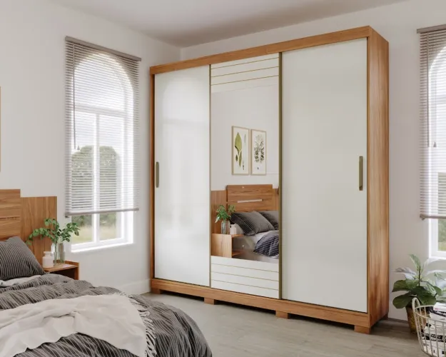 Roupeiro Casal Braga 1,99m 100%MDF t443