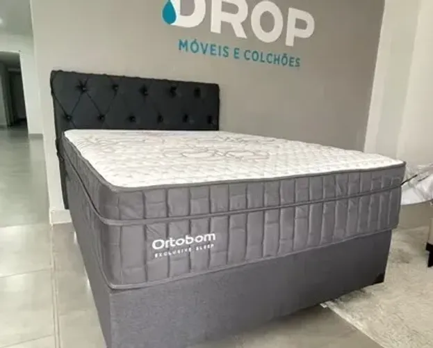 Conjunto Box CASAL PADRÃO Exclusive Sleep Ortobom - Entrega Grátis p/Fortaleza
