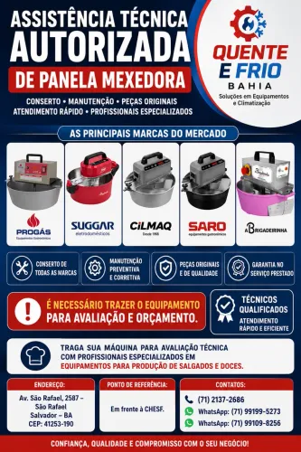 ASSISTÊNCIA TÉCNICA DE PANELA MEXEDORA - QUENTE E FRIO BAHIA