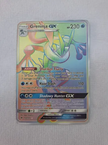 Carta Pokemon Greninja Gx FunArt - Excelente estado - item de colecionador