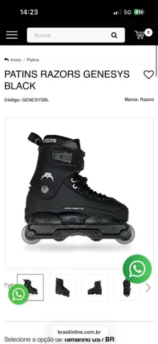 Patins Razors Gênesis Black