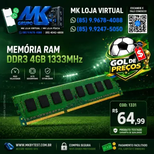 memoria ram ddr3 4gb 1600hz
