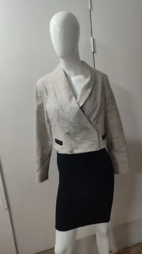Blazer Tweed Mescla Tam P Novo