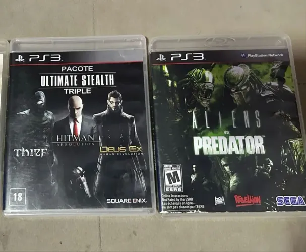 2 jogos ps3 aliens vs predador + ultimate stealth triple