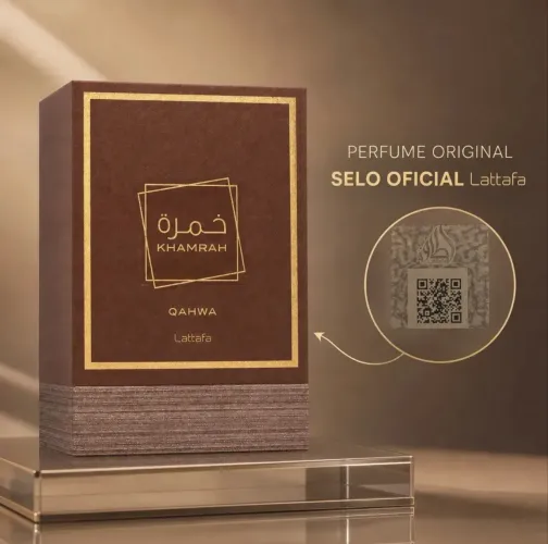 Perfume Árabe Khamrah Qahwa Lattafa 100ml Eau De Parfum Original Com Selo