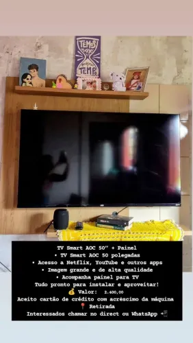Tv AOC SmartTv 50 polegadas + Painel 