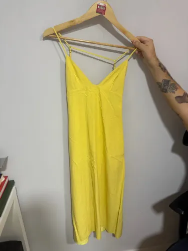 Vestido Loja 3 amarelo manteiga