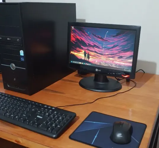 Kit Computador Desktop Completo | PC c/ SSD + Monitor + Teclado + Mouse + Mousepad
