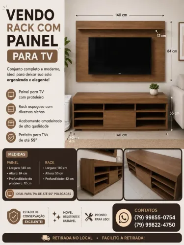 Rack + Painel para TV