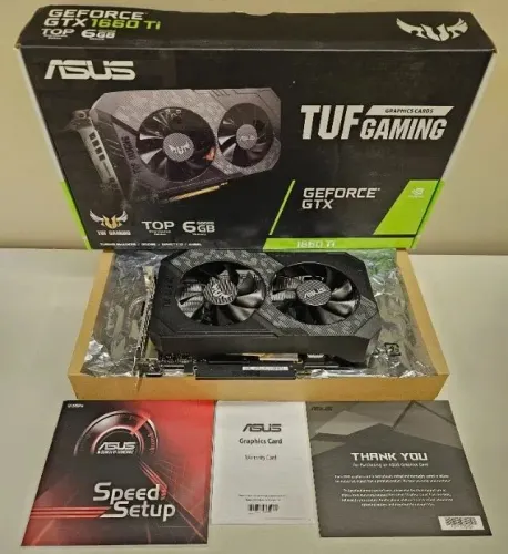 Placa De Vídeo Asus Tuf Geforce Gtx 1660 Ti Evo Top 6gb