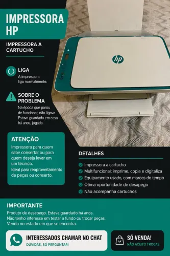 IMPRESSORA HP 2600 - DESAPEGO