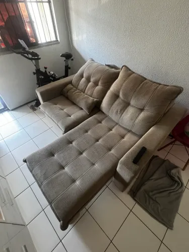 SOFÁ 1,80 metros usado tecido boucle