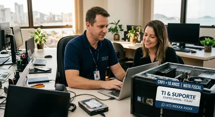 Suporte de TI para Empresas e Escritórios em Itajaí | CNPJ +10 Anos & NF