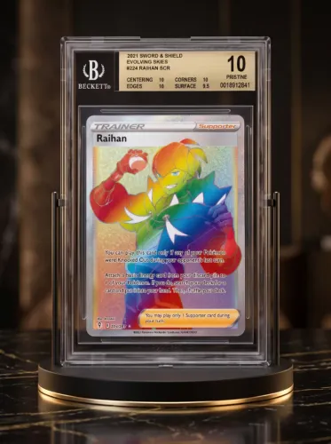 Carta Graduada SLAB RAIHAN SCR #224/203 BECKETT BGS 10 PRISTINE GOLD LABEL - POP 2