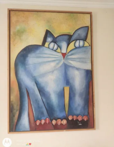 Promoção para retirar hoje lindíssimo quadro grande de gato
