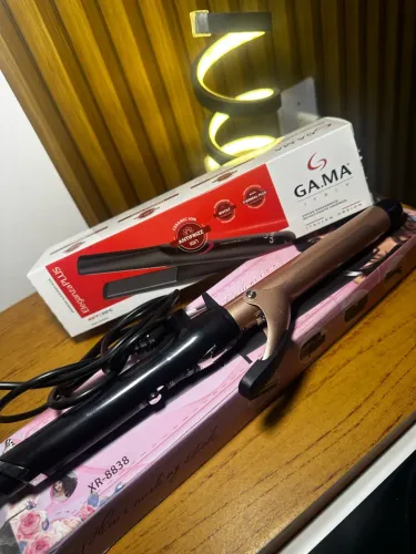 Kit Modelador de Cachos (Babyliss) + Prancha/Chapinha GA.MA Italy Eleganza Plus
