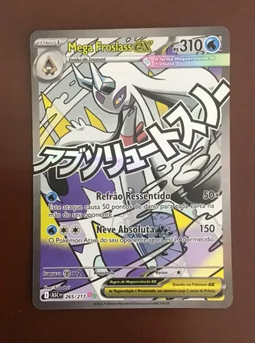 Carta Pokémon Mega Froslass ex 265/217 foil (holográfica) autêntica