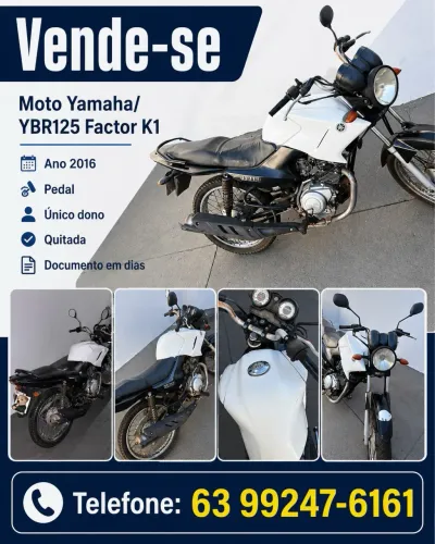 ? OPORTUNIDADE! YAMAHA YBR 125 FACTOR K1 2016 ?