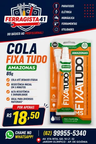 Cola Fixa Tudo - R$ 18,50