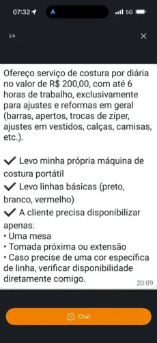 Costura em domicílio 