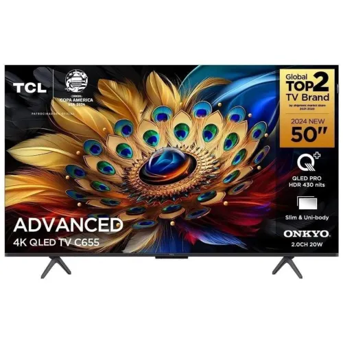 Smart TV 4K UHD QLED TCL 50" Wi-Fi -<br><br>Bluetooth 3 HDMI 1 USB