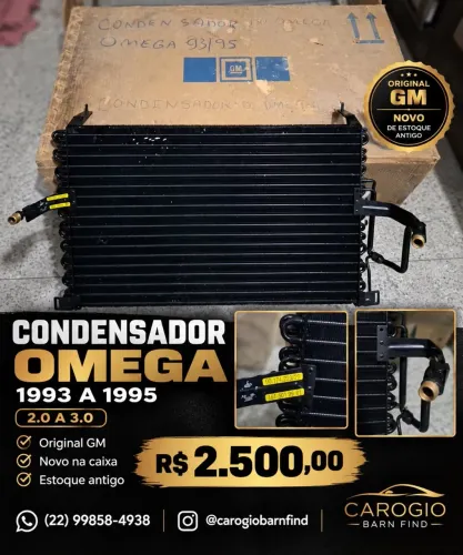 Condensador Omega 93 a 95 Original GM Novo Na Caixa Estoque Antigo