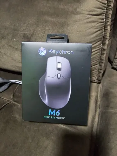 (NOVO) Mouse sem fio Keychron M6 Sensor PixArt Silent Bluetooth 1k DPI Recarregável