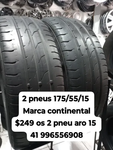 Pneus 175/55/15 continental $249 os 2 pneu aro 15 roda muito ainda não é remold