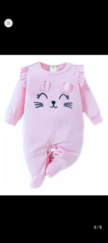 Kit Macacão Menina 3 peças 100% Algodão